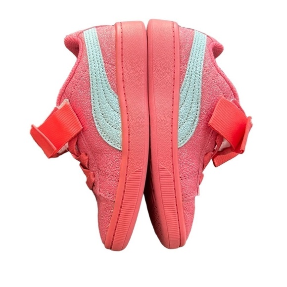 Puma Pink Silver Sparkle Bow Vikky V2 Ribbon Glitz Size 10.5 C Toddler Girl’s - Picture 7 of 9